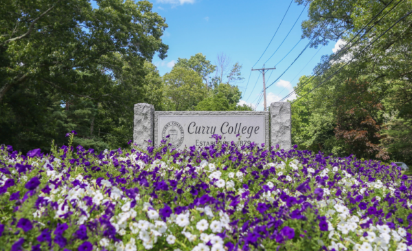 Curry College Entrance Sign